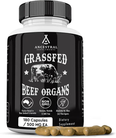 Ancestral Supplements Grass Fed Beef Organ Supplement - Whole Body Wellness Support