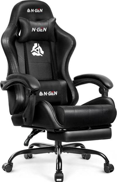 N-GEN GAMING Ergonomic Video Gaming Chair - High Back Recliner
