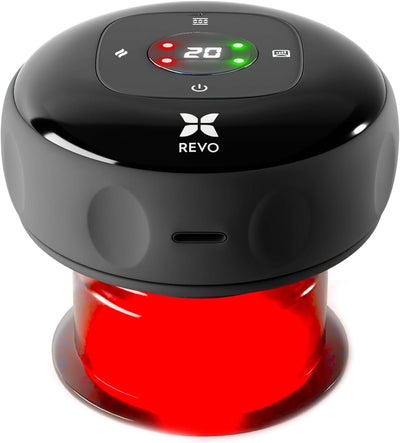 REVO 4-in-1 Smart Cupping Therapy Massager - Red Light Therapy for Pain Relief & Muscle Recovery