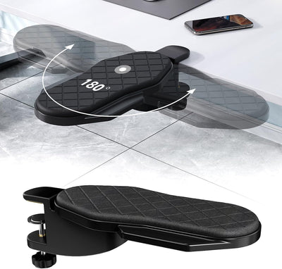 Ergonomic Desk Extender Tray with Rotating Arm Support - Computer Wrist Rest Shelf