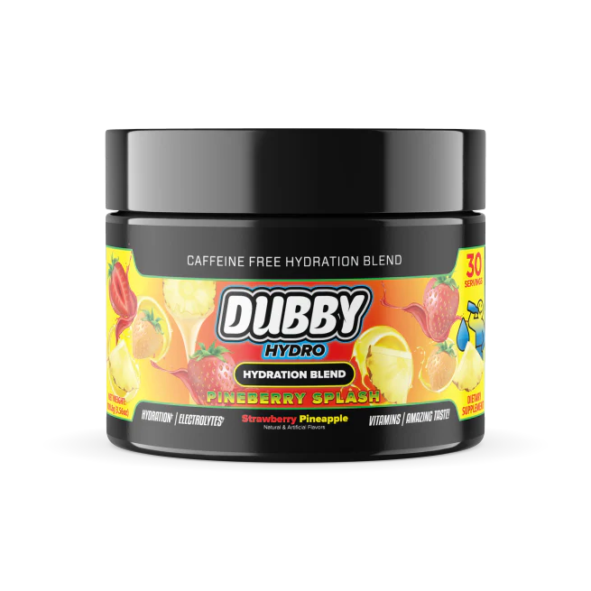 DUBBY Pineberry Splash Hydro - Caffeine-Free Hydration Drink Mix