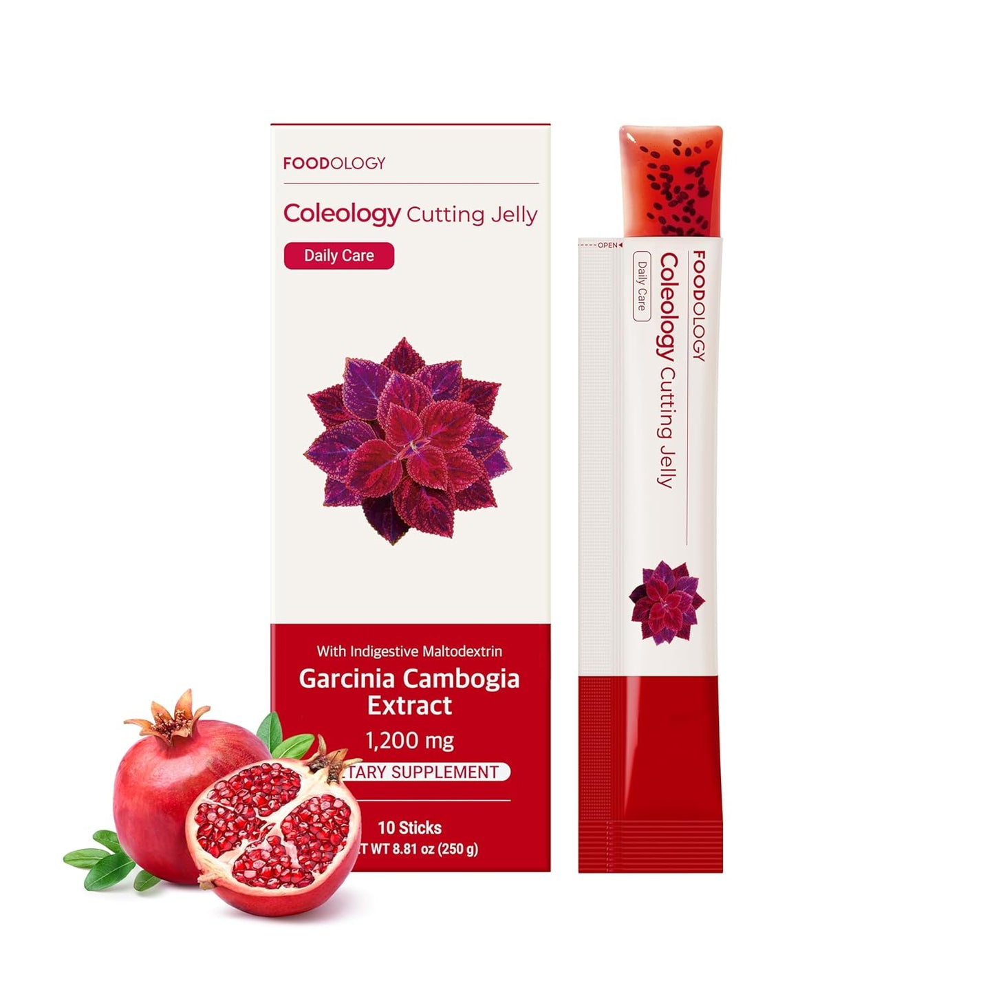 FOODOLOGY Coleology Cutting Jelly - 10 Day Garcinia Cambogia HCA Jelly Sticks for Weight Management