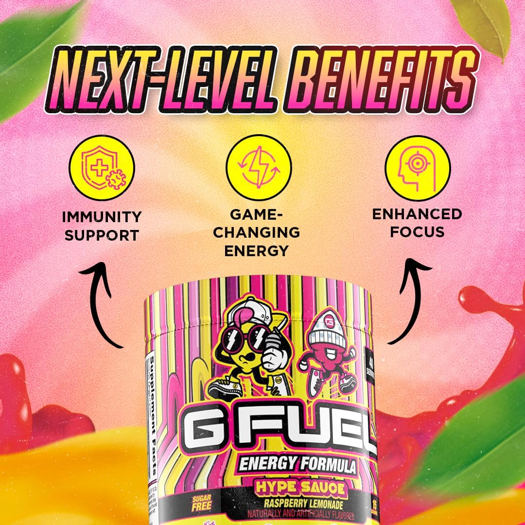 Premium Gaming Energy Drink Powder - Sugar Free Focus Formula with Caffeine & Amino Acids