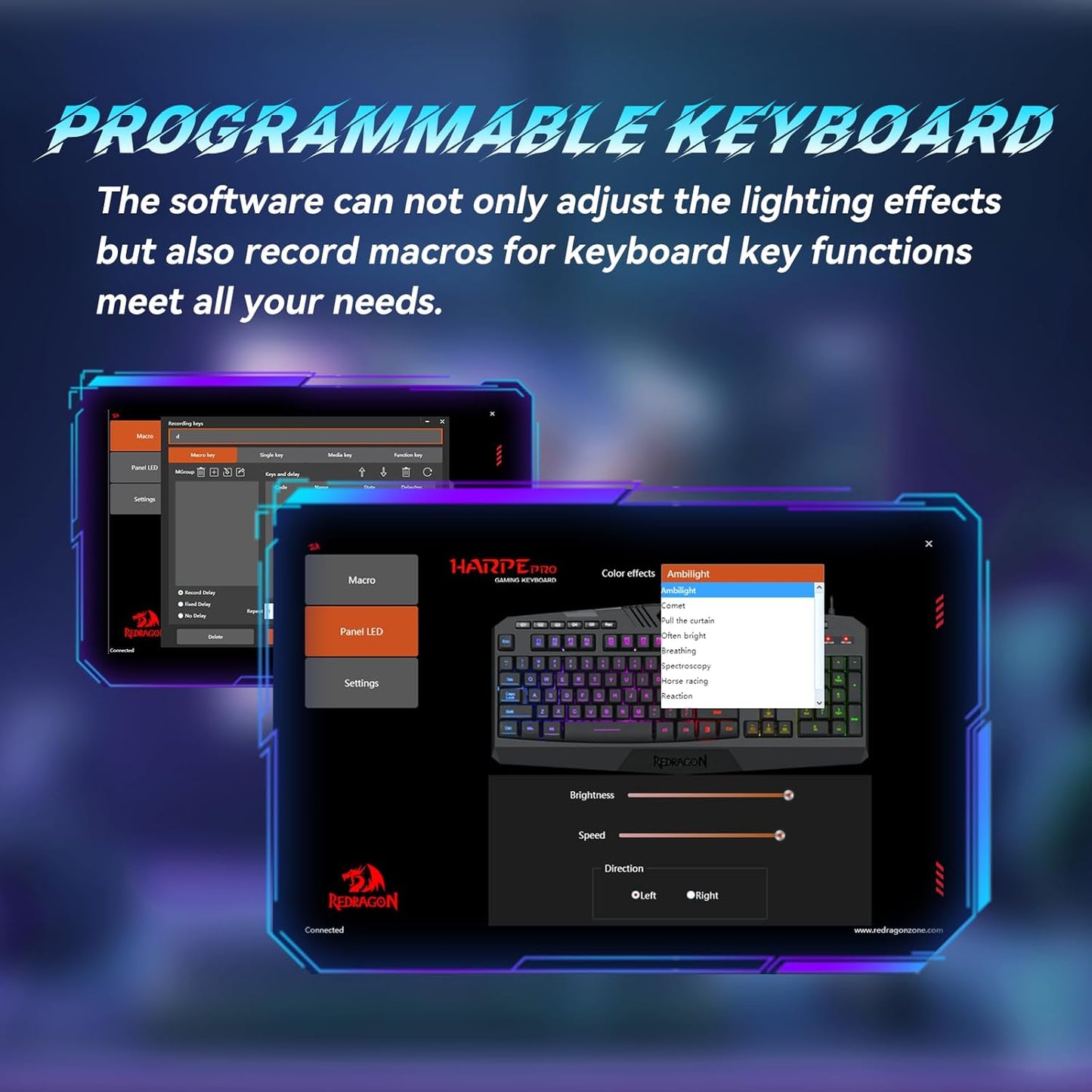 Redragon S101 RGB Gaming Keyboard & M601 Mouse Combo Set - Programmable Backlit Gaming Bundle