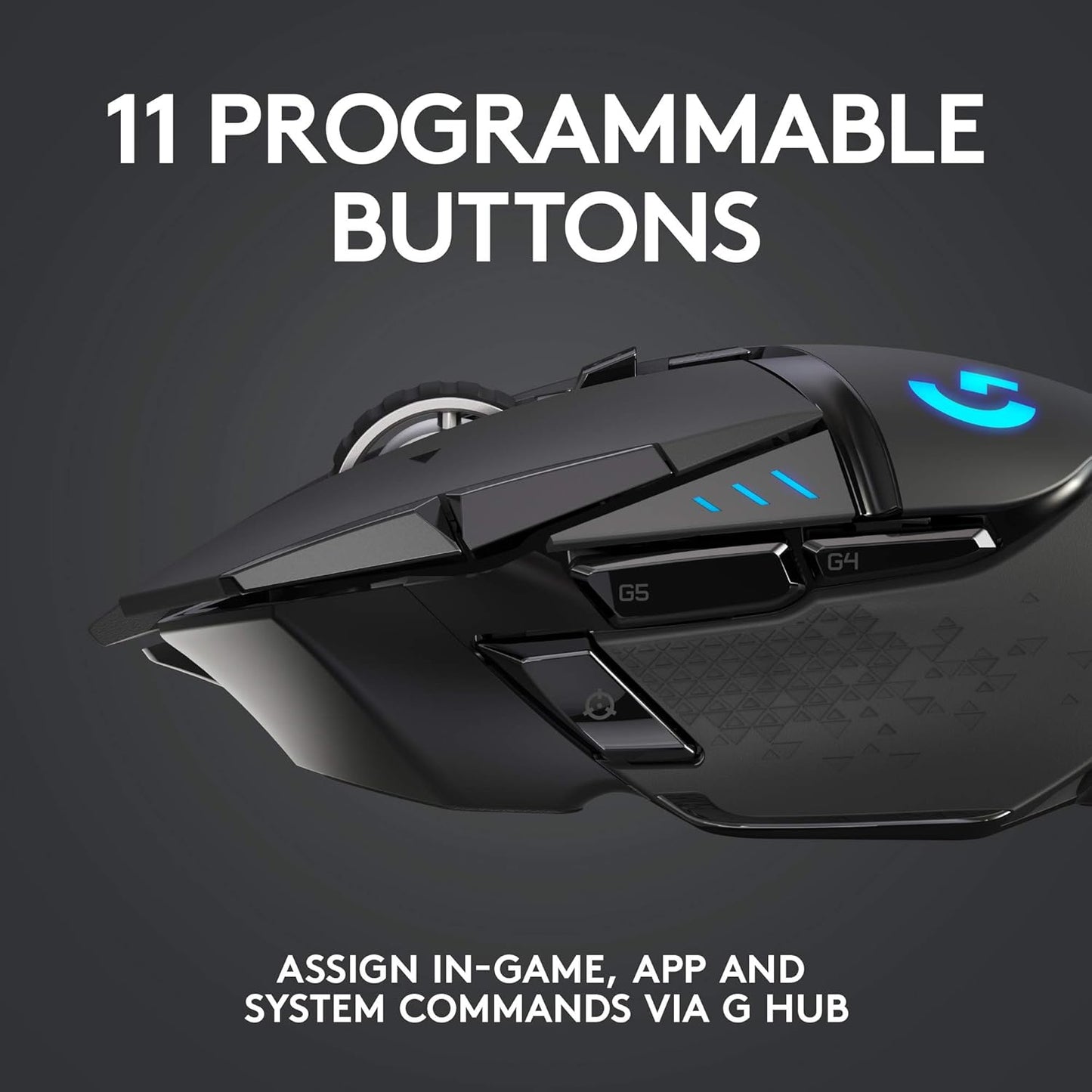 Logitech G502 Lightspeed Wireless Gaming Mouse - Hero 25K Sensor with PowerPlay & Tunable Weights | RGB Lighting