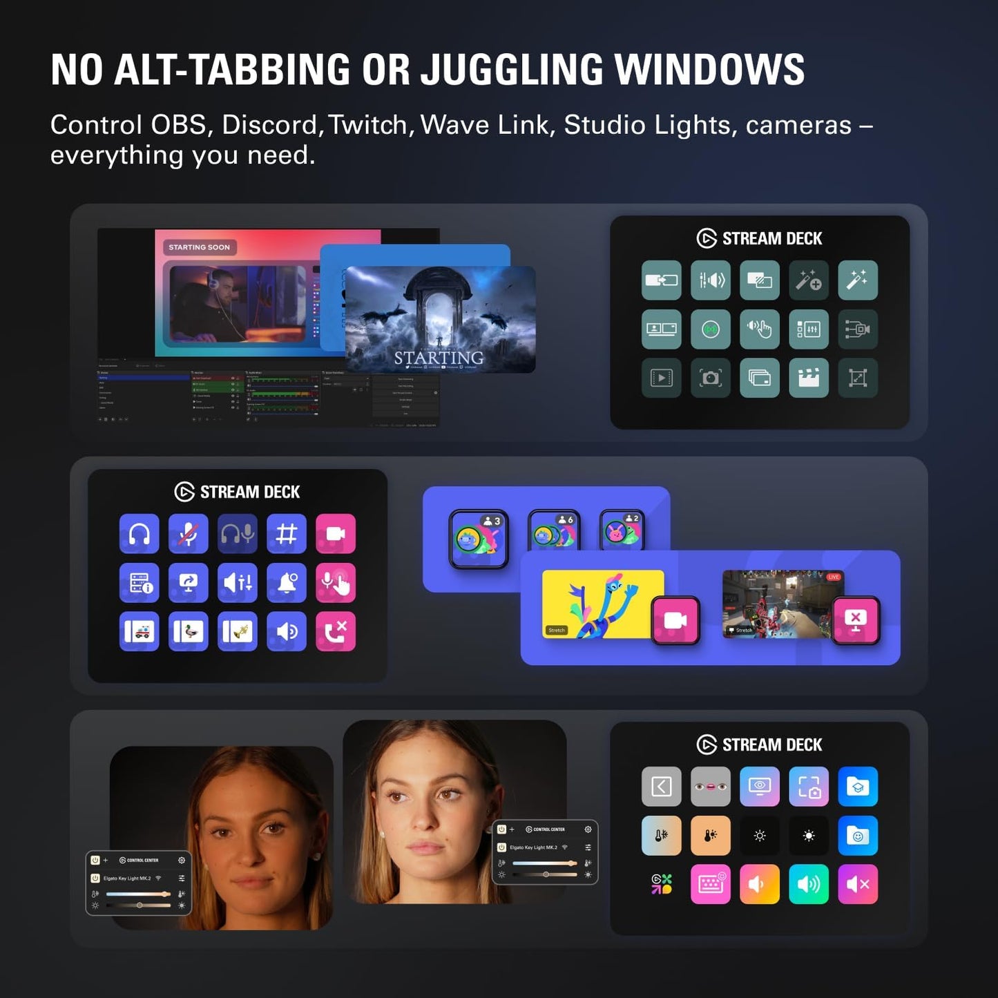 Professional Stream Deck Studio Controller - 15 Macro Keys for Content Creation