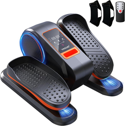 Yagud Under Desk Elliptical Machine - 12 Speed Quiet Portable Electric Pedal Exerciser with Remote