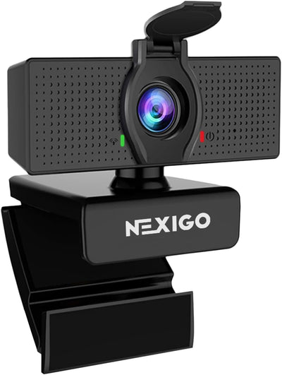 Professional 1080P HD Webcam with Microphone - Adjustable FOV & Privacy Cover
