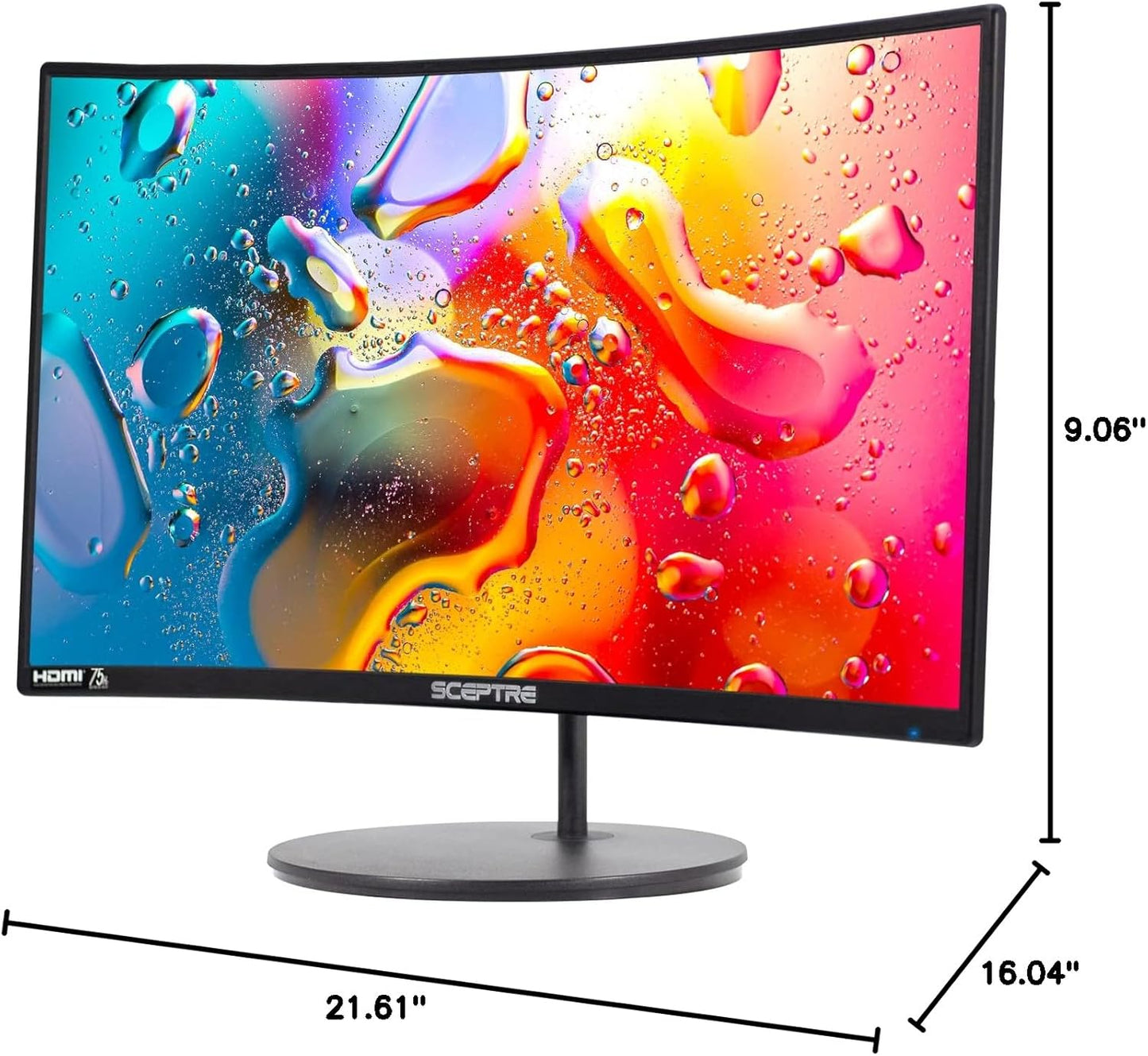 Sceptre Curved 24-inch Gaming Monitor - 1080p R1500 98% sRGB HDMI VGA Built-in Speakers