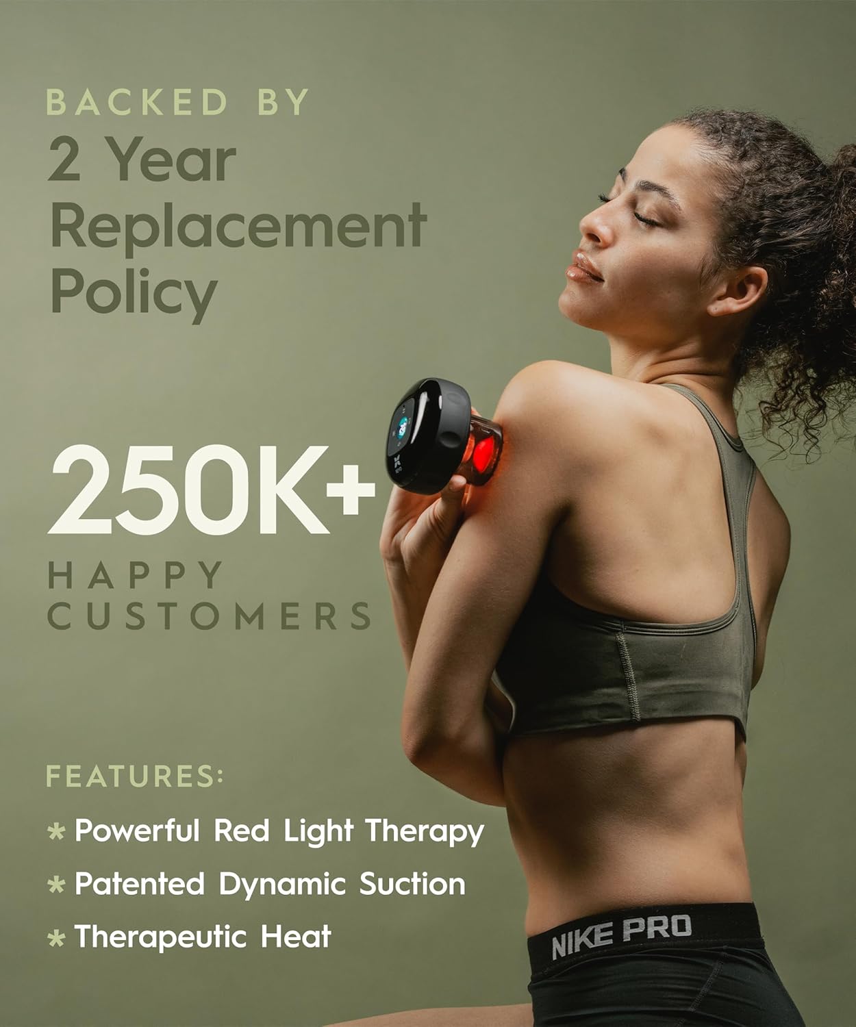 REVO 4-in-1 Smart Cupping Therapy Massager - Red Light Therapy for Pain Relief & Muscle Recovery