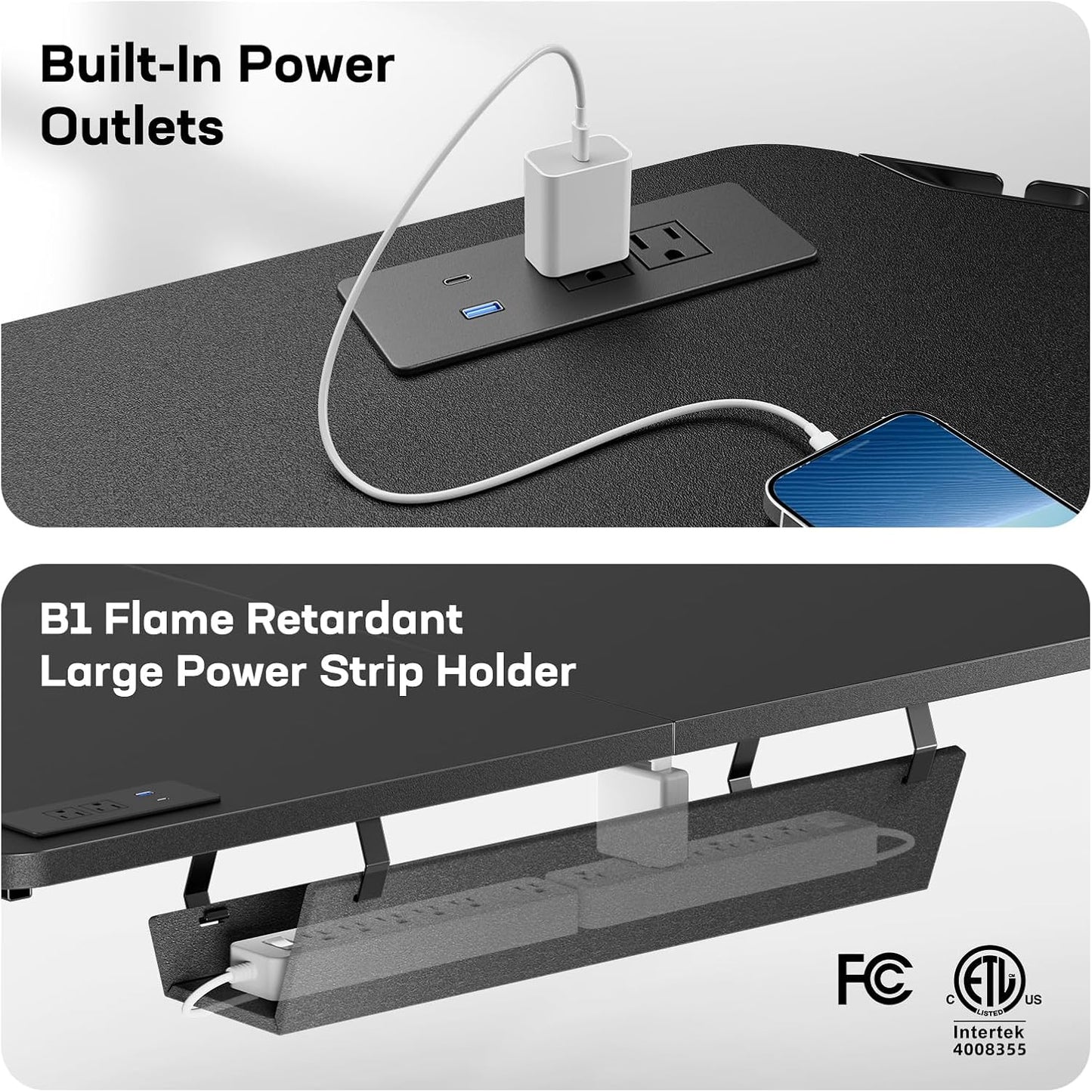 HUANUO 63″ Dual Motor L-Shaped Standing Desk