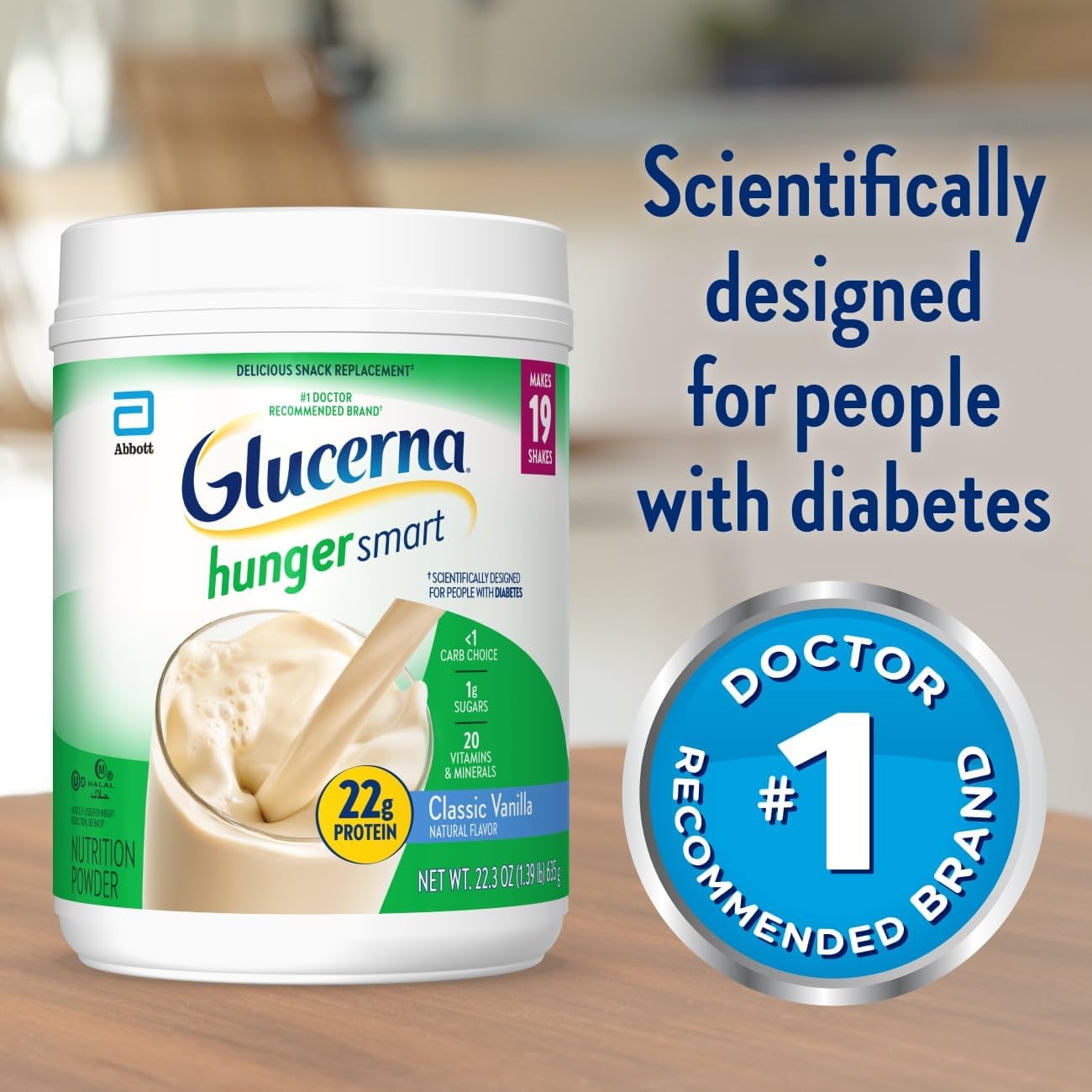 Glucerna Hunger Smart Powder - Diabetic Drink Mix for Blood Sugar Management