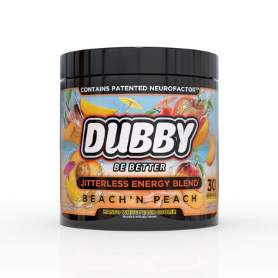 DUBBY Beach'n Peach Energy Drink Mix - 30 Servings Premium Gaming Energy Formula