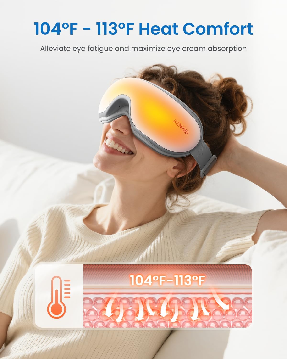 RENPHO Eyeris 1 Eye Massager with Heat - Stress Relief & Eye Strain Reduction