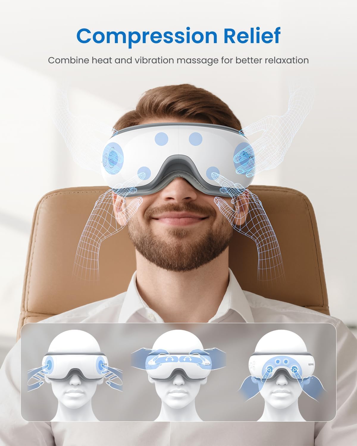 RENPHO Eyeris 1 Eye Massager with Heat - Stress Relief & Eye Strain Reduction