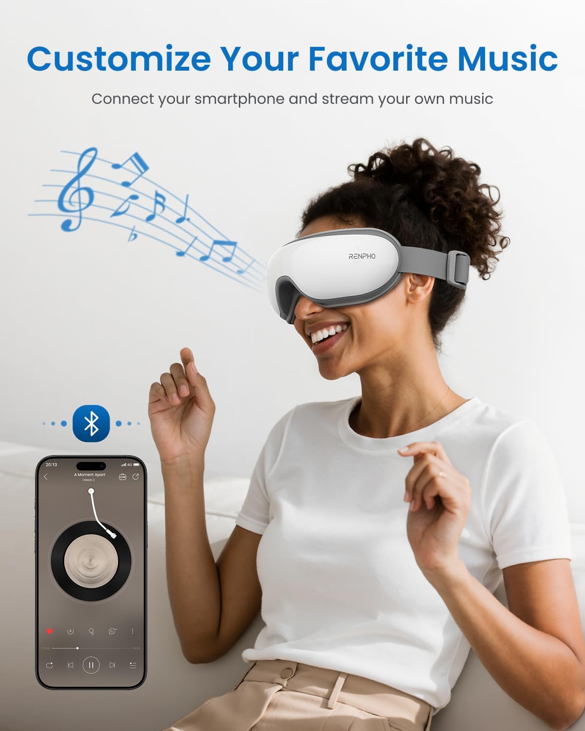 RENPHO Eyeris 1 Eye Massager with Heat - Stress Relief & Eye Strain Reduction