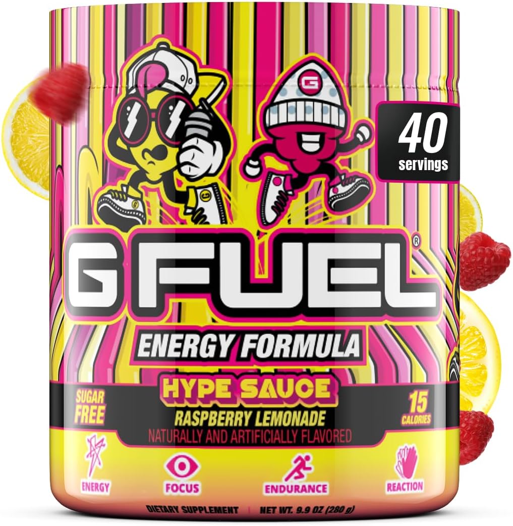 Premium Gaming Energy Drink Powder - Sugar Free Focus Formula with Caffeine & Amino Acids