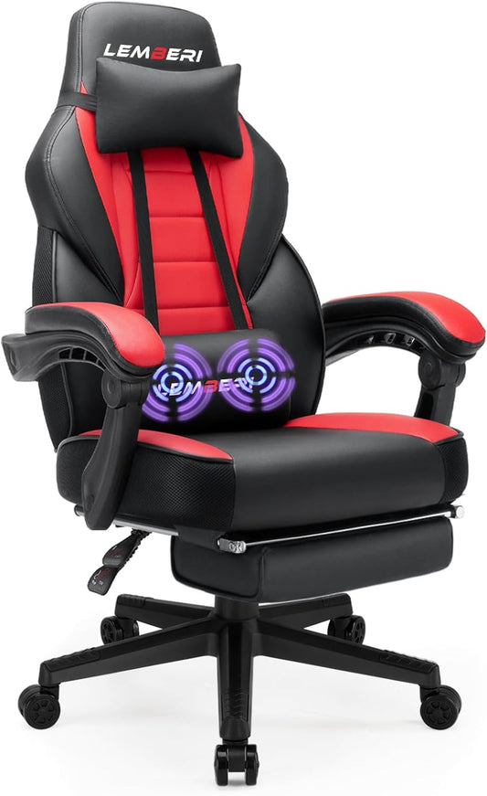 LEMBERI Video Game Chair with footrest