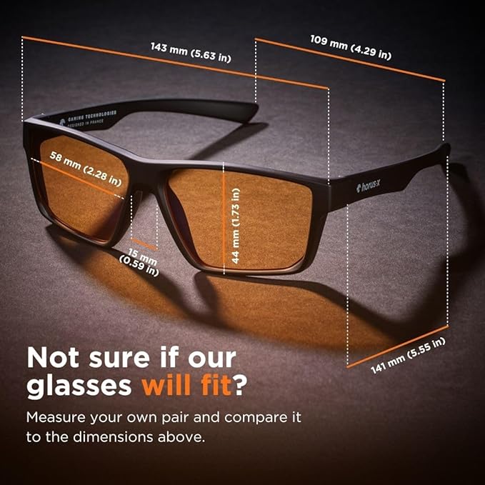 HORUS X Premium Blue Light Blocking Glasses - Anti-Fatigue Computer Screen Protection