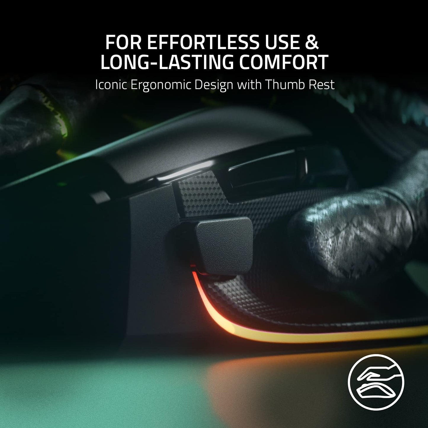 Razer Basilisk V3 Gaming Mouse - 26K DPI RGB Customizable Ergonomic Mouse