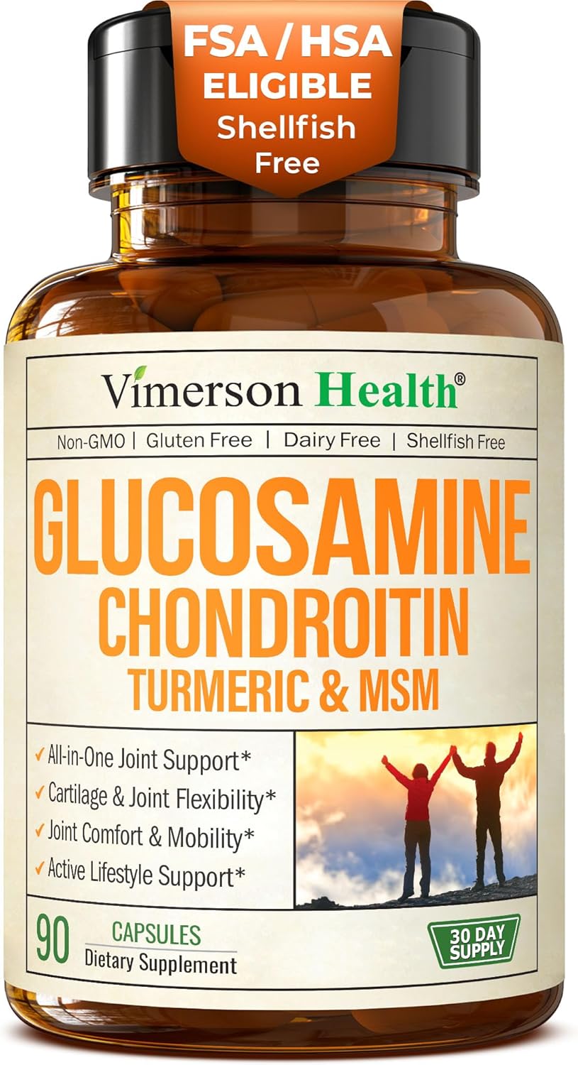 Vimerson Health Glucosamine Chondroitin MSM - Joint Support Supplement for Mobility & Flexibility