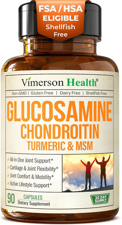 Vimerson Health Glucosamine Chondroitin MSM - Joint Support Supplement for Mobility & Flexibility