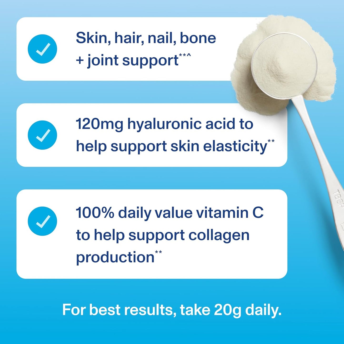 Vital Proteins Collagen Peptides Powder Advanced - Hyaluronic Acid & Vitamin C (13 Servings)