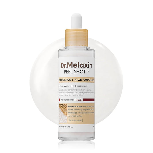 DR. Melaxin Peel Shot Glow White Rice Peeling Ampoule - Korean Exfoliating Face & Body Scrub