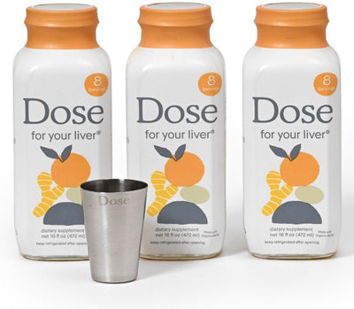 Organic Milk Thistle Liver Cleanse Detox & Repair Supplement - Turmeric, Dandelion, Ginger & Orange - 16oz Bottle 3-Pack