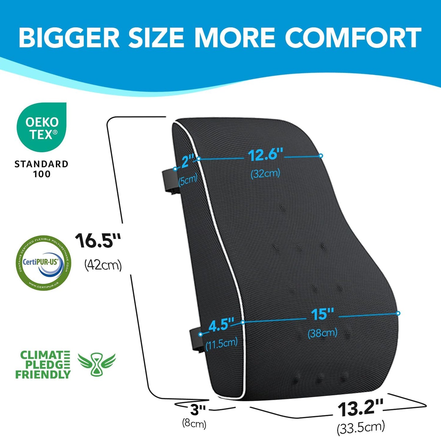 Lumbar Support Pillow for Office Chair - Back Pain Relief & Posture Improvement