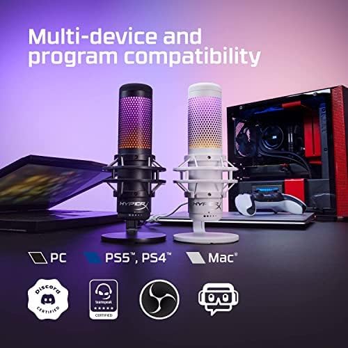 HyperX QuadCast S RGB USB Condenser Microphone - Gaming & Streaming
