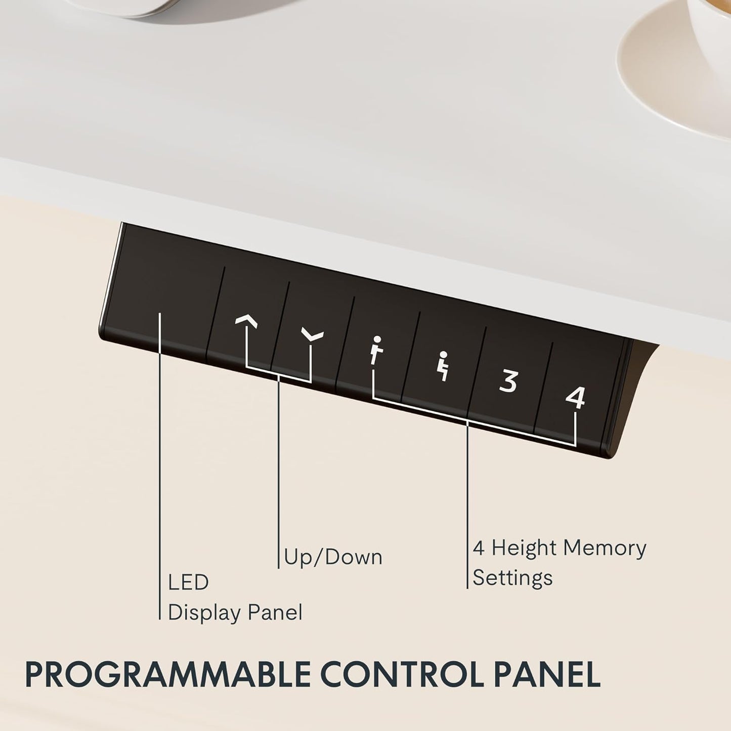 FLEXISPOT EN1 Standing Desk - Electric Height Adjustable 48x24 Inches