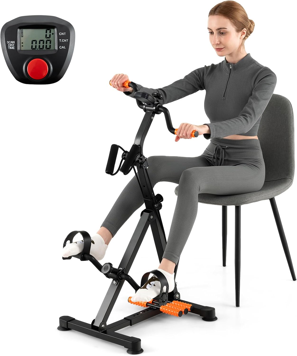 Toolsempire Pedal Exerciser Bike for Seniors - Portable Arm & Leg Exercise Machine