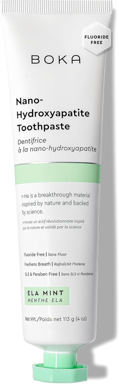 Boka Fluoride Free Toothpaste - Nano Hydroxyapatite Natural Toothpaste for Remineralization
