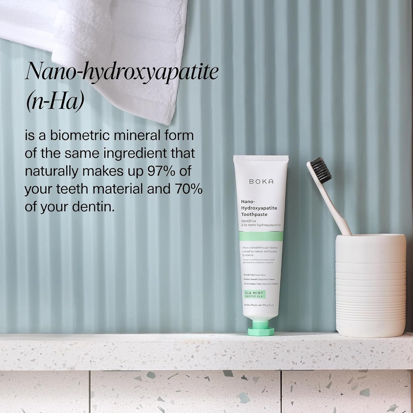 Boka Fluoride Free Toothpaste - Nano Hydroxyapatite Natural Toothpaste for Remineralization