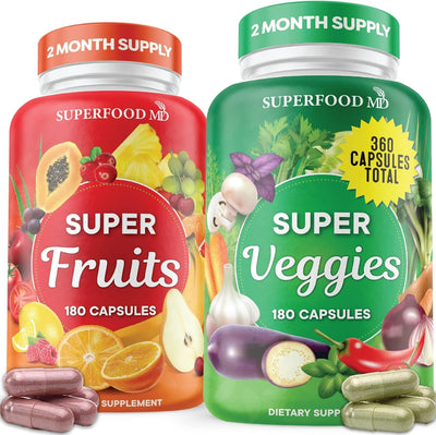 Superfood Fruit and Veggie Supplement - Complete Daily Greens & Antioxidants