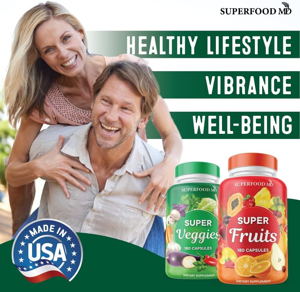 Superfood Fruit and Veggie Supplement - Complete Daily Greens & Antioxidants