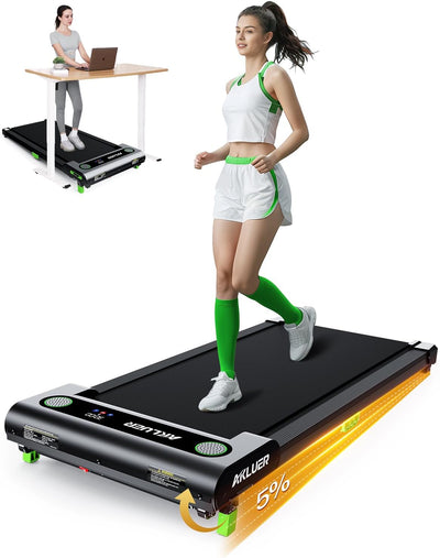 Akluer Incline Walking Pad - 2.5HP Under Desk Treadmill with Remote Control & LED Display