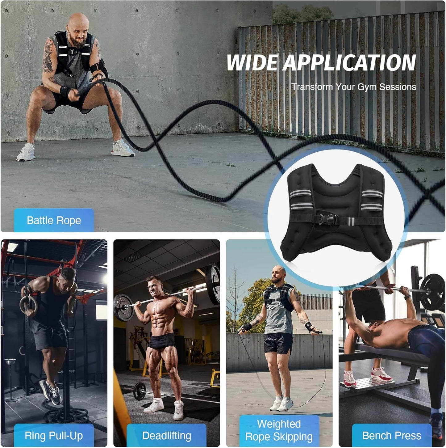 ZELUS Weighted Vest - Adjustable Weight Training Vest for Strength & Cardio Workouts