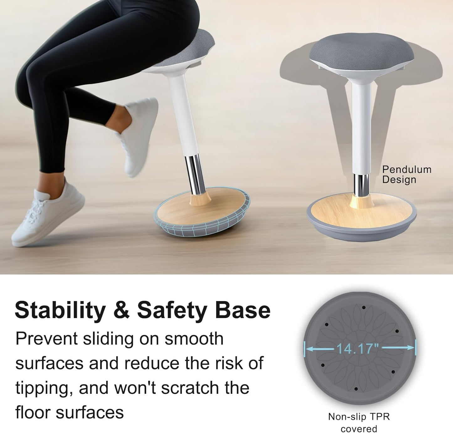 ERGO COLLECT Wobble Stool - Active Sitting Balance Chair for Office & Home