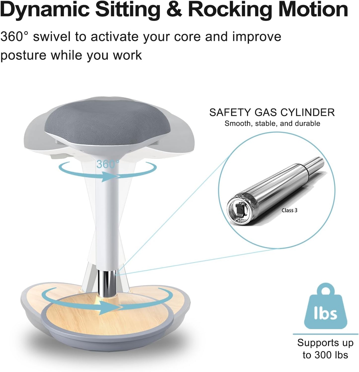 ERGO COLLECT Wobble Stool - Active Sitting Balance Chair for Office & Home